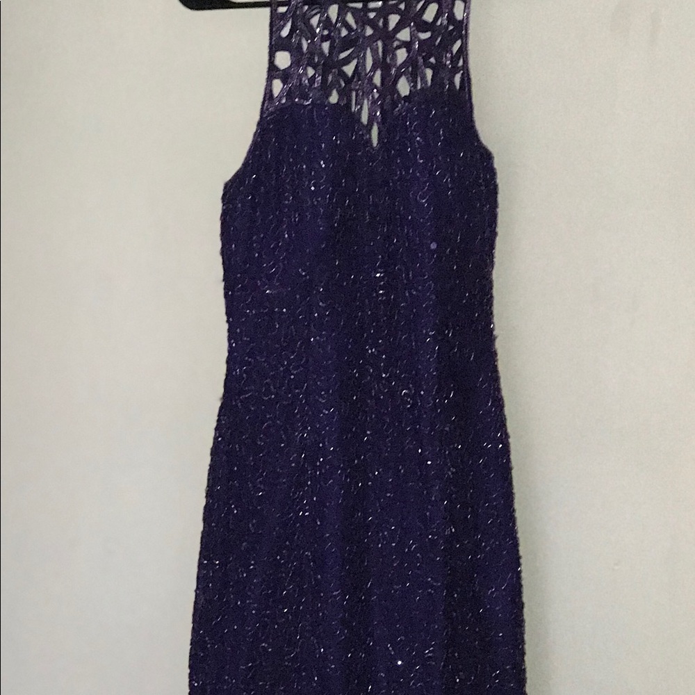Purple Beaded Masquerade Gown
